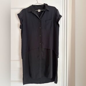 All saints US 4 black and navy silk shirt dress